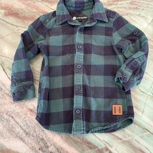Beau Hudson Boys' Green & Navy Plaid Button-Down Shirt